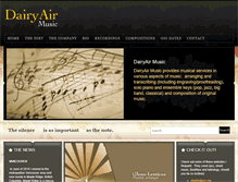 Tablet Screenshot of dairyairmusic.com